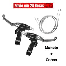 Manete De Freio Aluminio Para Bike V-brake Freio a Disco Par Cabos de Freio