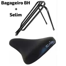 Garupeira Garupa Reta Bh Bagageiro + Banco Selim Cairu Ams
