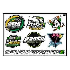 CARTELA DE ADESIVO BRASIL PHOTOS TRUCKS