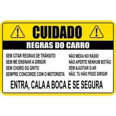 ADESIVO REGRAS DO CARRO 12CM