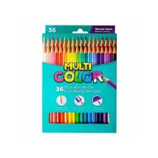 Lápis De Cor 36 Cores Multicolor P/ Lições Ensino Infantil