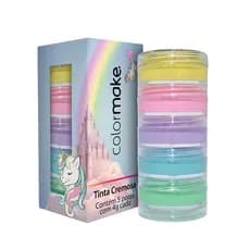 Torre Tinta Facial Maquiagem Artística Cremosa 5 Cores Unicórnio - Colormake