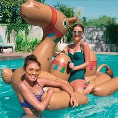 Boia Inflável Camelo Piscina Verão Adulta Alças Resistente