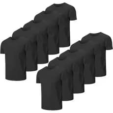 Kit 10 Camisetas Básicas Masculinas 100% Poliéster Premium Uniforme Casual Treino PlusSize -Não amassa, não pega bolinha