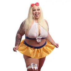 Fantasia Branca de Neve Sensual Plus Size