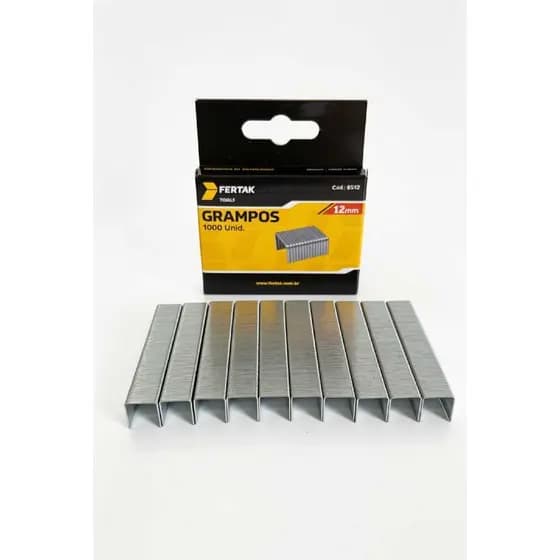 Grampo Grampeador Tapeceiro 6mm 8mm 10mm 12mm Profissional Caixa 1000 Unidades Fertak