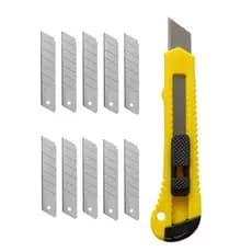 Kit Estilete Multiuso e Lâmina 18mm Fertak