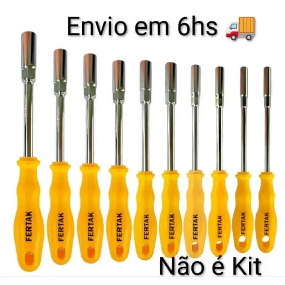 Chave canhão sextavado em cromo vanádio Fertak 5 a 14mm