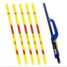 Fertak Kit Mini Arco de Serra 12" pol 24Dentes com 5 Lâminas Manual para Cortes Precisos e Eficientes