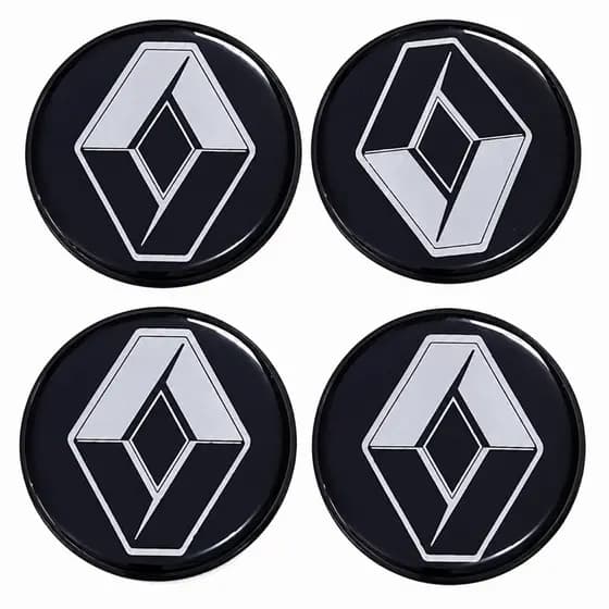 Emblema Adesivo Resinado Para Calota Renault Central 48mm