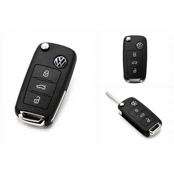 Cartela 3 Unidades Adesivo Emblema Resinado P.U Chave Canivete Logo Volks 14mm
