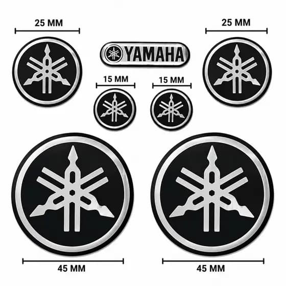 Adesivo Emblema Resinado P.U Logo Yamaha