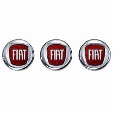 Cartela Emblema Fiat Chave Canivete 3 Unidades Adesivo Resinado 14mm