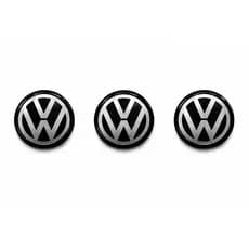 Emblema Adesivo Resinado Para Chave Canivete 14mm Volks Chevrolet Fiat 3 Unidades