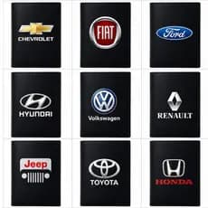 Carteira Porta Documentos.Chevrolet,Fiat,Ford,Hyundai,Volks,Renault,Jeep,Toyota,Honda,Times acessório para carro.