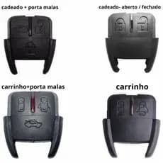 Kit 16 Capas de Chave GM – 4 Modelos Diferentes – Vários Modelos (Porta Malas / Cadeado / Carrinho