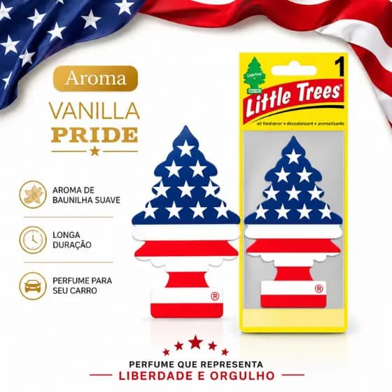 Aromatizador Little Trees Original – Perfume Automotivo Duradouro e Estilo Americano / cheirinho para carro / VANILLA
