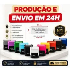 Carimbo Nykon 301(PEQUENO)10 X 27mm Automático Profissões/Enfermagem/Empresas(Envio em 24 h)com seus Dados Profissionais