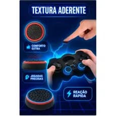 4 ou 8 Grip Protetores Analogico Com Textura Xbox One Ps3 Ps4 Ps5 Nintendo Switch várias cores