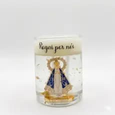 🕯️ Vela Devocional Premium Nossa Senhora Aparecida - 200ml - Com Estatueta Embutida - "Rogai por nós"