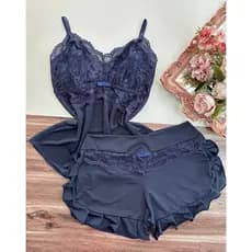 baby doll babadinho, short doll, beibi dol ,pijama feminino de babadinho, linha noite (babadinho lisa)