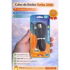 Cabo Lightning iPhone 1 Metro 25W Carregamento Rápido USB Cabo iOS iPhone 11 12 13 14