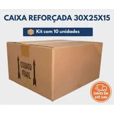 Kit 10 Caixas De Papelão 30x25x15 Reforçada Mudança Envio