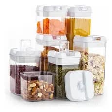 Kit Potes Herméticos Acrílico Multiuso - 7 peças