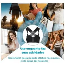 Corretor Postural Lombar Unissex Alívio Dor Coluna