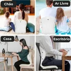 Assento Ergonômico Estofado Com Apoio Lombar