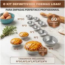 Kit 60 Formas de Empada | Forminhas para Salgados, Empadas e Empadinhas