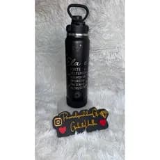 Garrafa  Térmica 800ml Personalizada Gravação a Laser Nome Frase Frente e Verso Garrafa Academia