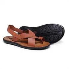 Chinelo feito de couro legitimo Chinelo de calçar super resistente e Macio Sandalia Gladiadora Masculina