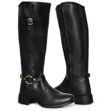 Bota De Cano Montaria Couro Ecologico, Bota Montaria Classica