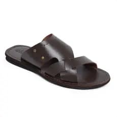 Chinelo masculino de couro Chinelo de calçar Confortável chinelo modelo F-200