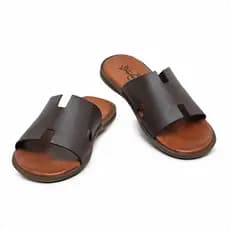 Chinela Masculina feita em Couro Modelo Slid Chinela Casual Masculina