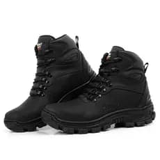 Coturno Adventure Masculino Cano Medio Couro Solado Tratorado Coturno Numeração Especial 46
