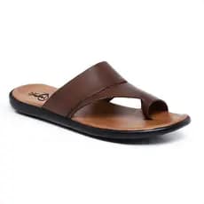 Chinelo de CouroTiras Transada Solado Antiderrapante Borracha Confortavel LS