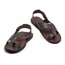 Sandalia Masculina Tira Transada Sandalia Casual de Couro