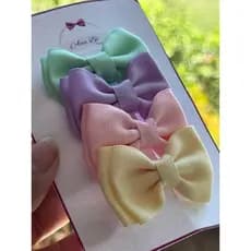kit com Mini laço bebê presilha/ lacinhos/bico de pato/RN/bebê/infantil/enxoval com borracha antideslizante