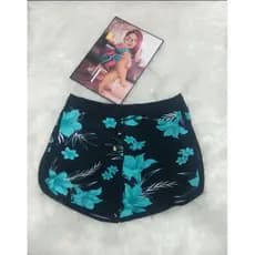 SHORT M ao G2 FEMININO SUPLEX FLORES SAIDA DE PRAIA ROUPA DE BANHO EVANGÉLICA TAMANHO 36 AO 56