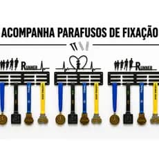 Porta Medalhas Corrida Runner Suporte de Medalhas para Maratonista, Corrida de Rua, Bike e Esportes Porta medalhas