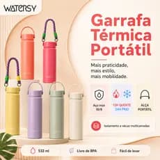 Garrafa Térmica Premium 532ml – Corpo em Inox 304 com Tecnologia de Isolamento Térmico Avançado