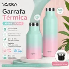 WATERSY Garrafa Térmica 350ml/500ml garrafa térmica de água inox 304 espacial esportes Grande Capacidade Sem BPA