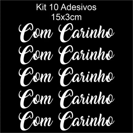 10 Adesivos Com Carinho para balão bubble ou foil 10 polegadas para bandeja de mdf ou papel