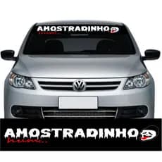 Adesivo testeira para carro caminhão Amostradinho para parabrisa