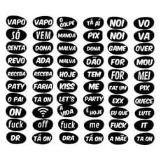 Adesivos branco para óculos Hype Retro Tik tok