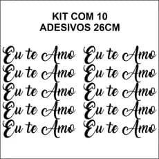 Kit  de 10 Adesivos para Balão de 18 polegadas  eu te emo parabéns feliz dia das mães aniversário
