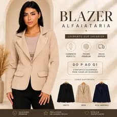 Blazer Feminino Alfaiataria Longo Premium Elegante Maxi Alonga Silhueta Estiloso