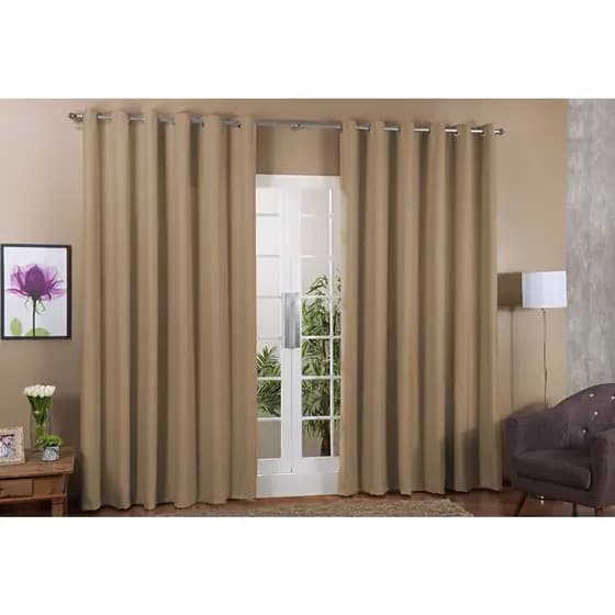 Cortina 3,00x2,80 Metros Blackout Blecaute Tabaco Corta Luz Em Tecido Grosso Para Quarto E Sala